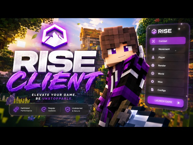 Rise Client - The Best Free Minecraft Hacked Client for Java in 2026! (1.8.9 - 1.21.11+) 🔥