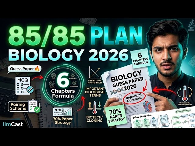 12th Biology 2026 Complete Guess Paper 🔥 | Important Chapters, Pairing Scheme & 85+ Strategy