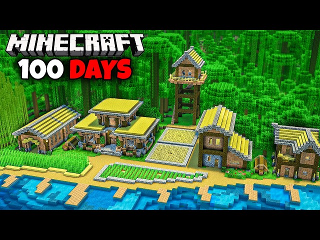 I Survived 100 Days In The Jungle In Minecraft!