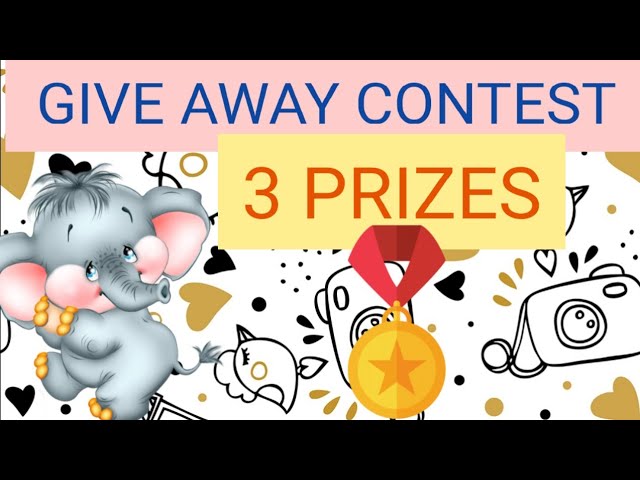 GIVE AWAY CONTEST. Three prizes. Just subscribe and write in comment box