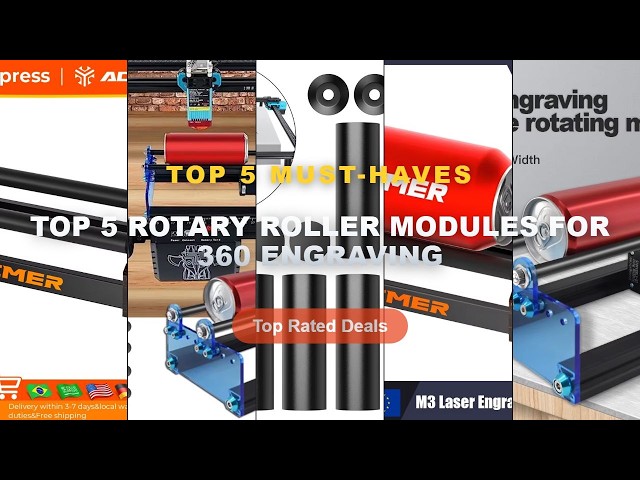 Amazing Top 5 Rotary Roller Modules For 360 Engraving You Need To See - Twotrees 3D Printer Laser En