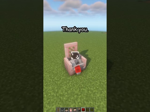 How To Make a Pink Minecraft Chair!