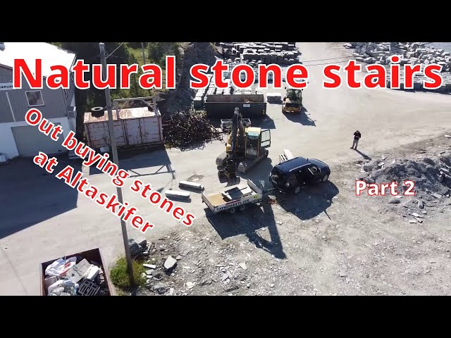 Natural stones retainingwall with stairs part 2