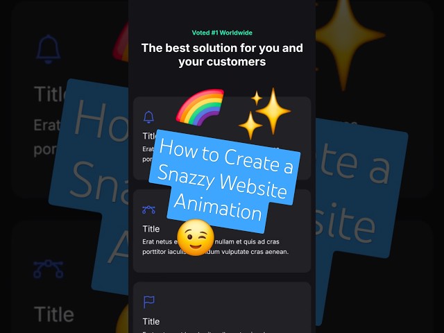 Here is how to create a snazzy website animation #quicktips #css #bootstrap #webdesign #webdev