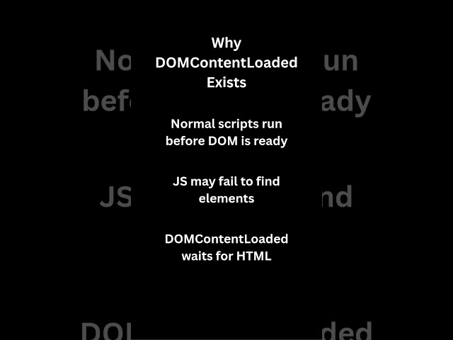 defer vs DOMContentLoaded in JavaScript #coding #js #javascript #javascripttutorial
