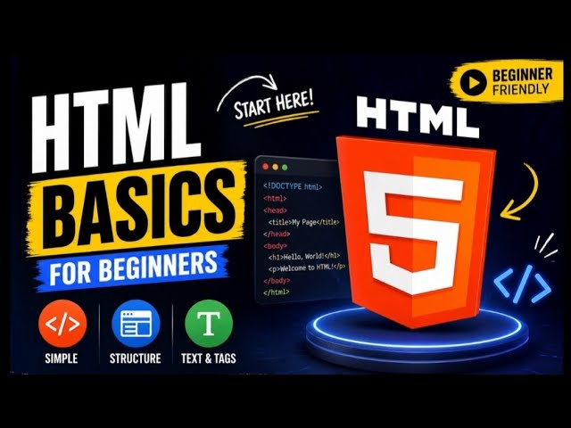 HTML for Beginners 🔥 | Learn HTML Basics from Scratch