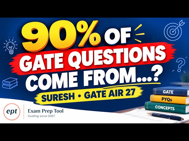 90% OF GATE QUESTIONS COME FROM…? | SURESH • GATE AIR-27 | #gate27 #mocktests #gatepyqs