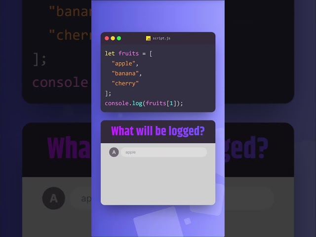 JS Challenge: Guess the output! 🍌 #JavaScript #CodingQuiz #DevTips