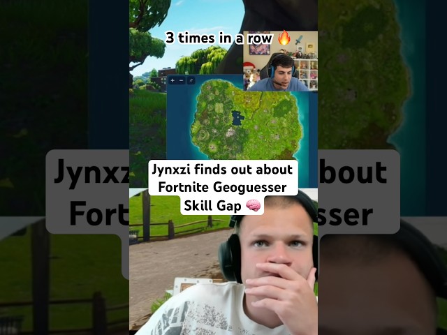 Jynxzi is shocked by Fortnite Geoguesser Pro 🔥 #jynxzi #reaction #fortnite #geoguessr #skill #pro
