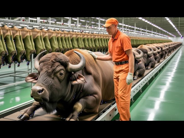 Inside the Buffalo Leather Factory: From Massive Hides to Luxury Travel Gear | Full Process