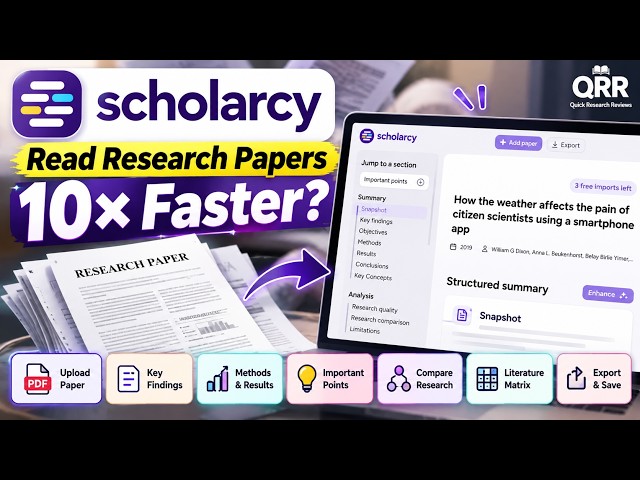 Scholarcy AI  | Research Papers Ko Summarize Karna Ab Bohat Asaan (Urdu/Hindi)