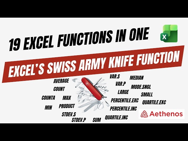 Excel's Swiss Army Knife Function  - 19 Functions in one