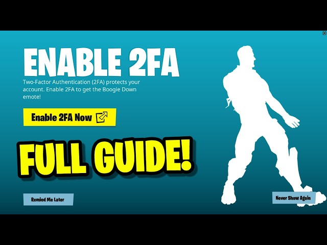 HOW TO ENABLE 2FA IN FORTNITE! (EASY METHOD)