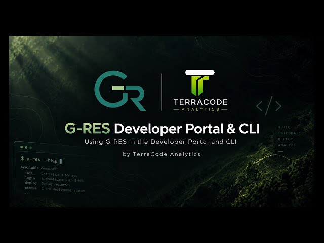Inside the G-RES Developer Portal | API Access, CLI Tools & Project Management