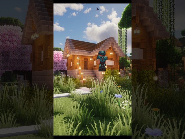 I Built the PERFECT Cozy Starter House in Minecraft 🏡✨ | Relaxing Build  #minecraft