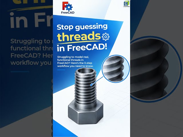 How to Create Threads in FreeCAD | Helix, Sweep & Boolean Methods