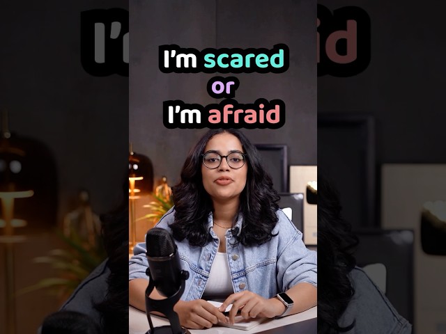 Scared vs Afraid - Difference Between These Confusing English Words! English With Ananya