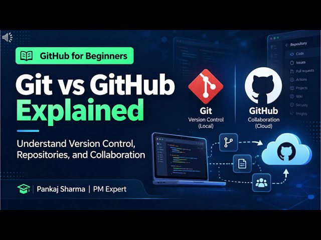 GitHub for Beginners: Git vs GitHub Explained | Version Control Made Easy | Part 1