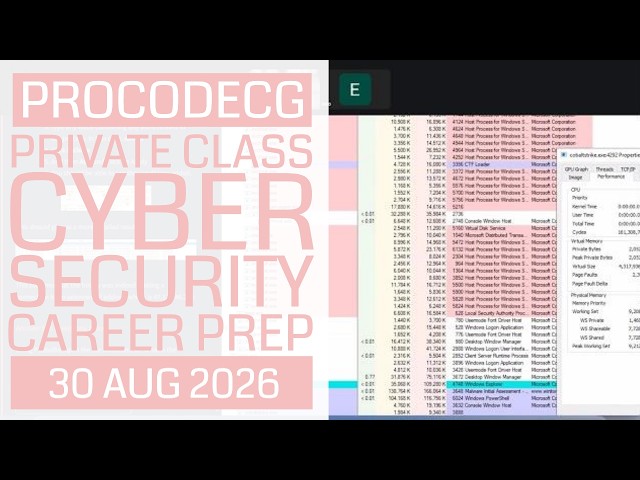 ProCodeCG - Cybersecurity Career Preparation - Term 3 - Day 10/12 - 30 Aug 2026