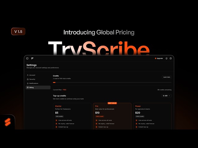 TryScribe V1.5 Goes GLOBAL | New Pricing & The Road to V2.0