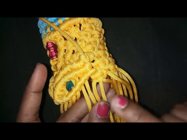 How to make macrame ganpati bappa ear and face (PART-2)|MACRAME NEW DESIGN 3D GANESH/#yt/#ytshorts