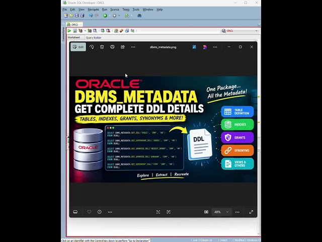 Oracle - DBMS_METADATA: Get Oracle DDL in Seconds! 🚀