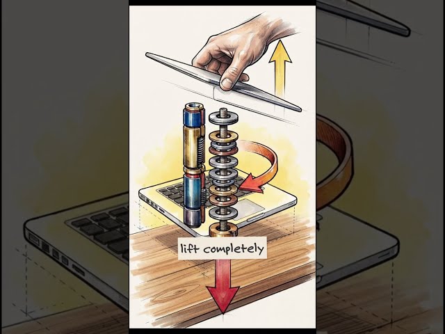 HOW LAPTOP FRICTION HINGES WORKS !!  #howitworks #automobile #controlengineering #physics #works