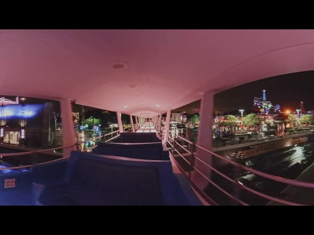 360 POV ride on PeopleMover at night | After Hours | Magic Kingdom in VR 4K/5K