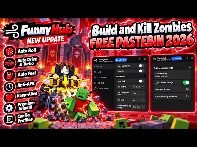 OP Build and Kill Zombies Script — Auto Drive, Auto Roll, Auto Buy