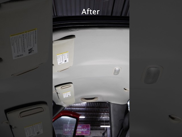 Before & After installing a new Standard Cab ABS Plastic Headliner from LMC Truck #gmc #trucks