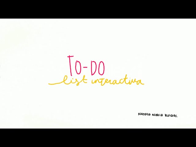 TO DO LIST interactiva con HTML, CSS y JS - Niebla Rosales Natalia
