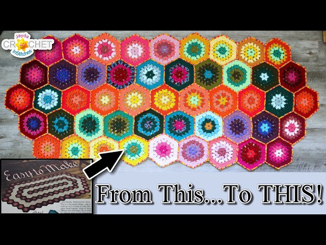 A Modern Twist on this Vintage Hexagon Rug Pattern!