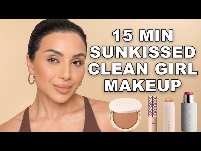 15 Minute Clean Girl Bronzy Makeup Tutorial | Nina Ubhi