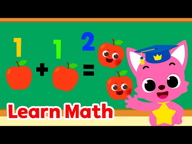 Simple Counting for Kids! | 1+1=? | Learn Math Fun with Songs | 15-Minute Learning with Baby Shark