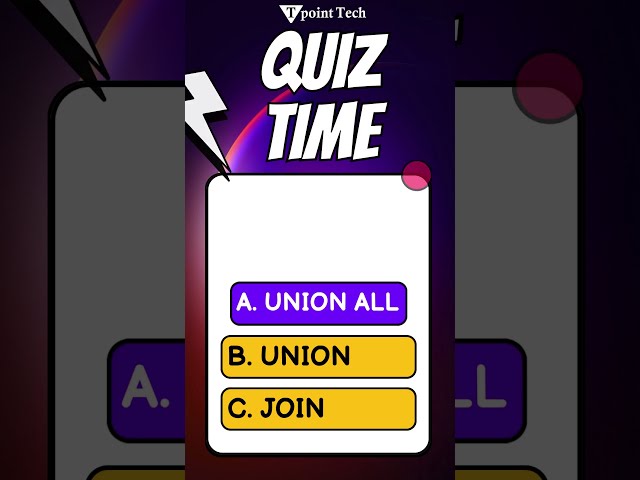 MySQL Quizs | MySQL Questions & Answers | Tpoint Tech