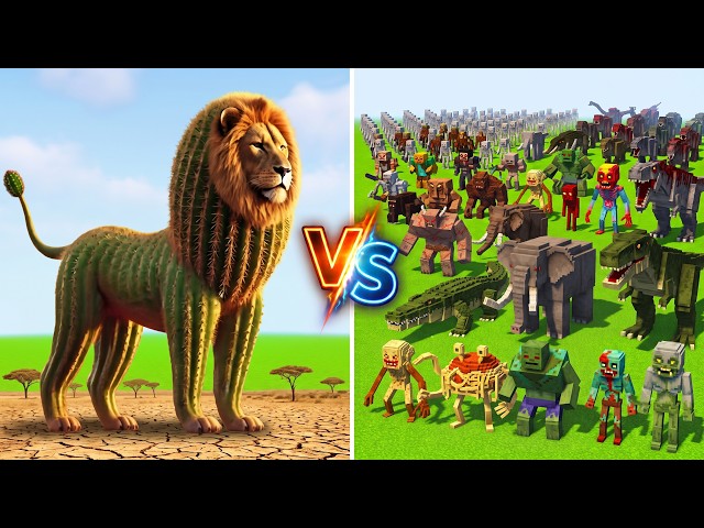 Leonelli Cactuselli VS All Brainrot Bosses in Minecraft!