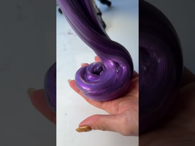 Can you give this slime a name? 💜🦄 Shop our available slime online, mushslime.com 💫 #slime #asmr