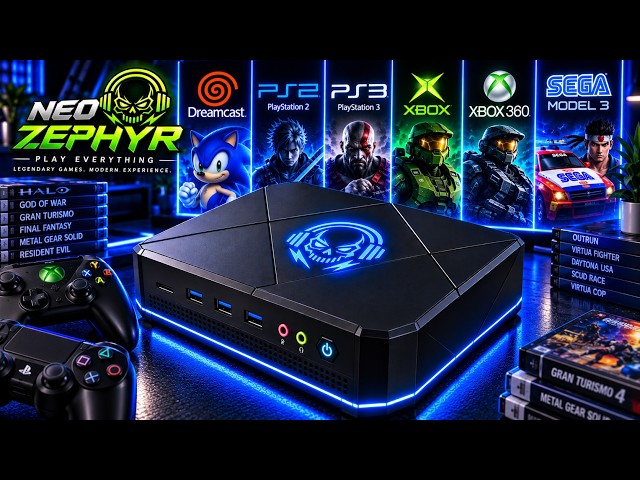 NEW NEO ZEPHYR Plug &  Play Game Console Has Everything On It!