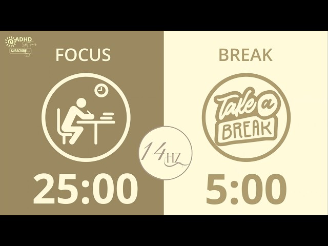 3 HOUR STUDY WITH ME 🧠 30:5 Pomodoro Timer | 14Hz Binaural Beats | Deep Work, ADHD & Hyperfocus ✓