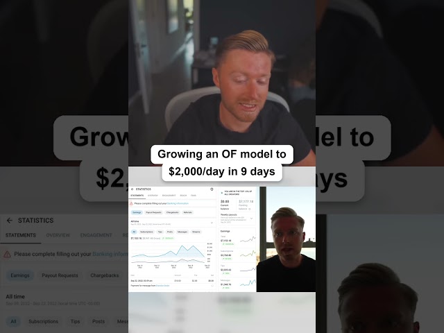 Full Video 👇 Growing an OF model to $2,000/day in 9 days #growthhacks #businesstips #creatoreconomy