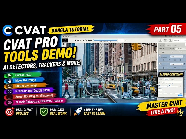 CVAT Tutorial Part 05 | Master Class on First 6 Tools 🔥 CVAT Tools Review and Work