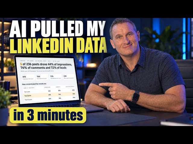 Your LinkedIn Analytics in 3 Minutes (AI Does the Clicking)