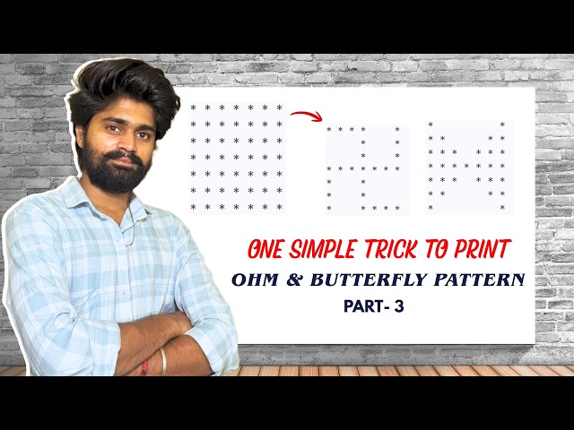 Master Patterns using Python | Day- 3 | CodingFataka | Ohm & Butterfly patterns