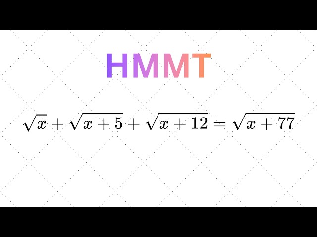 Only 5% Can Solve This Radical Equation | Harvard-MIT Math Tournament