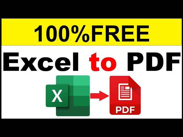 How to convert Excel to PDF without Converter