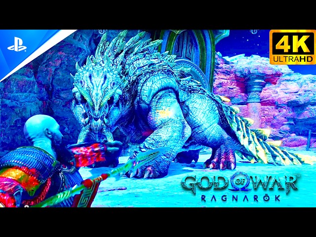 God of War Ragnarok GRAVEL BELLY Boss Fight Gameplay Only #godofwar #godofwarragnarok #kratos #gamer