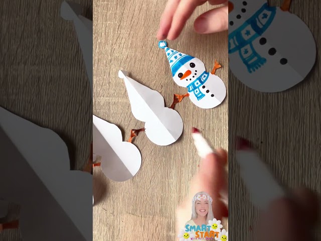Paper Chain Snowman Craft for Kids | Easy Winter DIY ⛄❄️