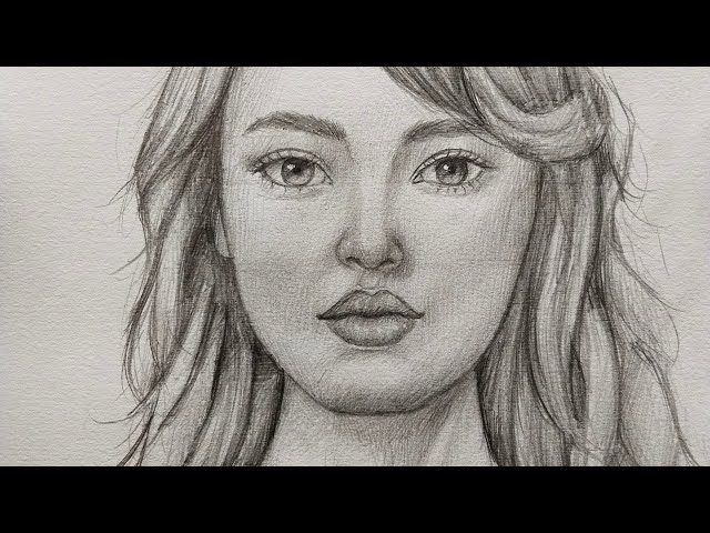 Cute Face Drawing of a Girl Using Loomis Method