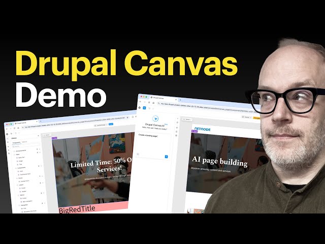 Drupal Canvas Demo - watch out WordPress/Webflow/Squarspace/Wix developers
