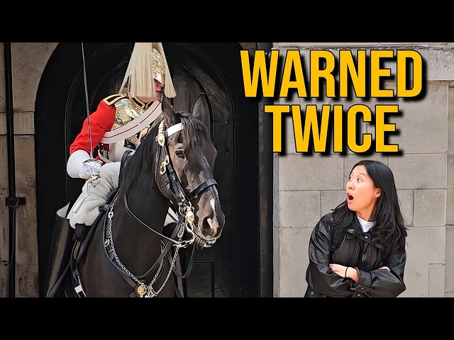 Rude Tourist SHOCKED After King’s Guard Shouts in Her Face